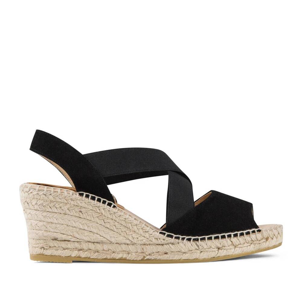 NEW KANNA women's wedge sandal in black